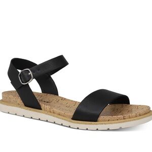 Women’s Sun + Stone Black Mattie Sandals Size 9